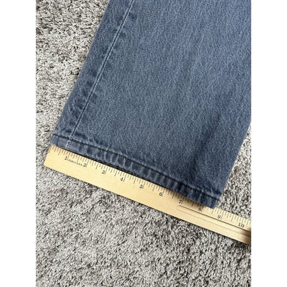 Levi’s 501 Jeans 38x30 Button Fly Gray Black Straight Leg Grunge Y2K Vintage - Picture 10 of 13
